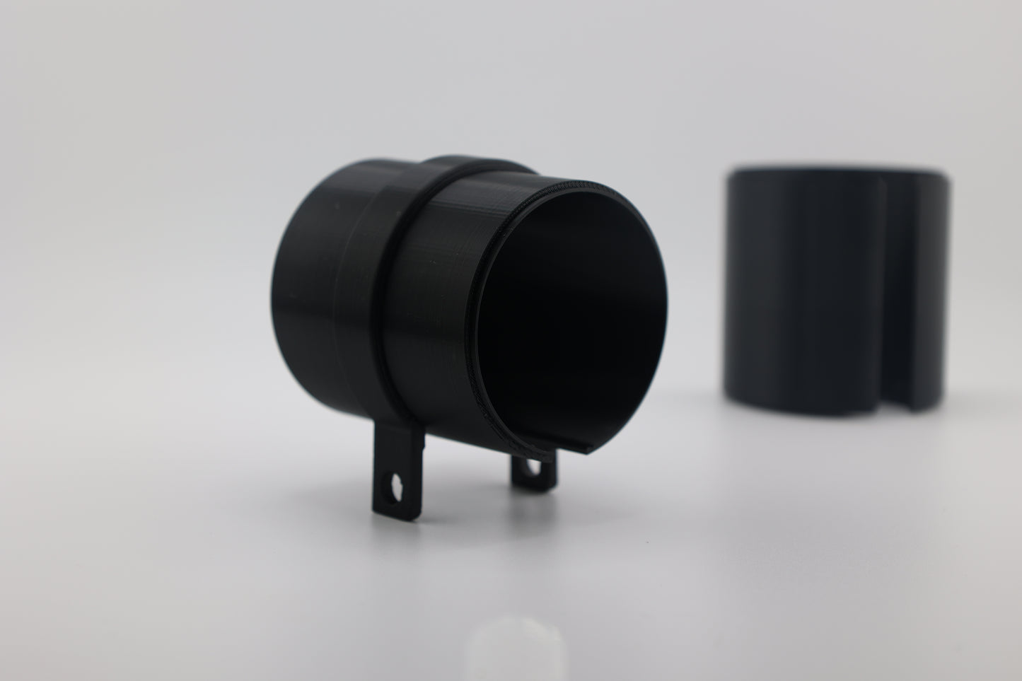 2-1/16 black plastic gauge cup 2.5 inches deep