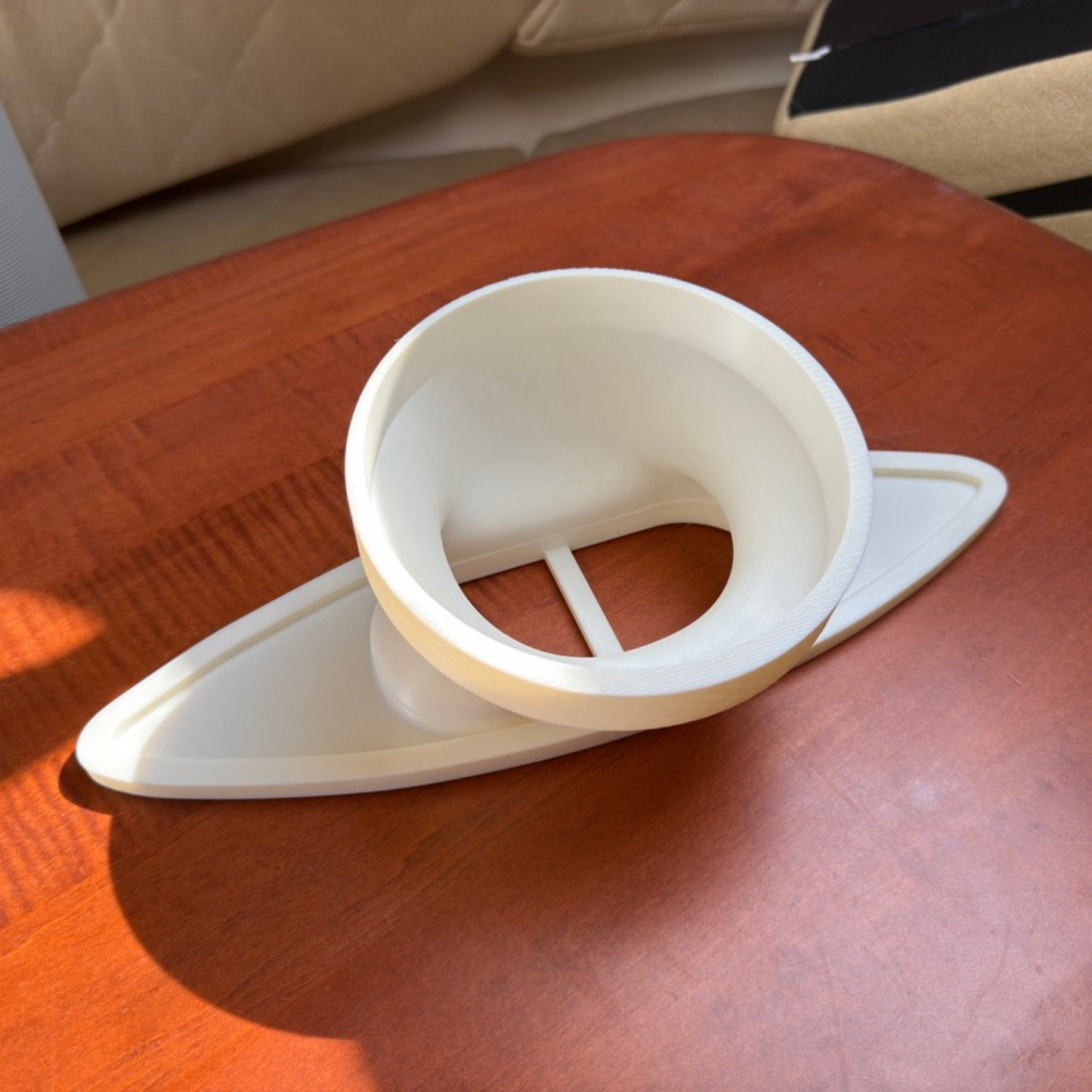 White Plastic Sea Ray AC Mount Above